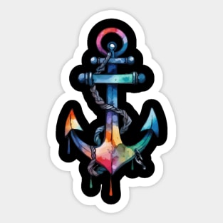 Anchor Watercolor Drawing Sticker